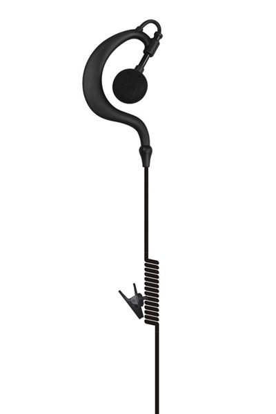 G-shape listen only earpiece